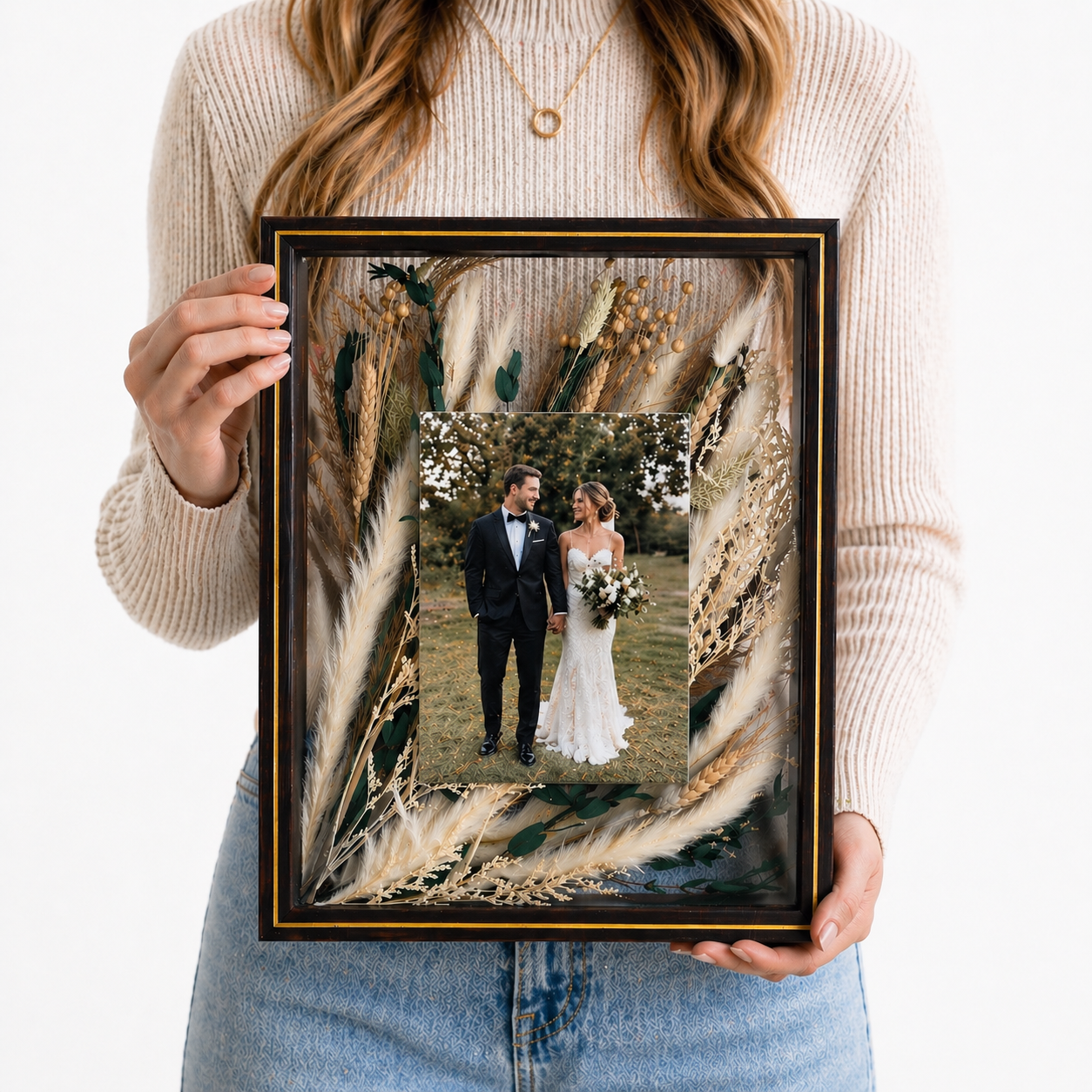 Pressed Flower Frame 11x14 Floating Glass for Dried Flowers